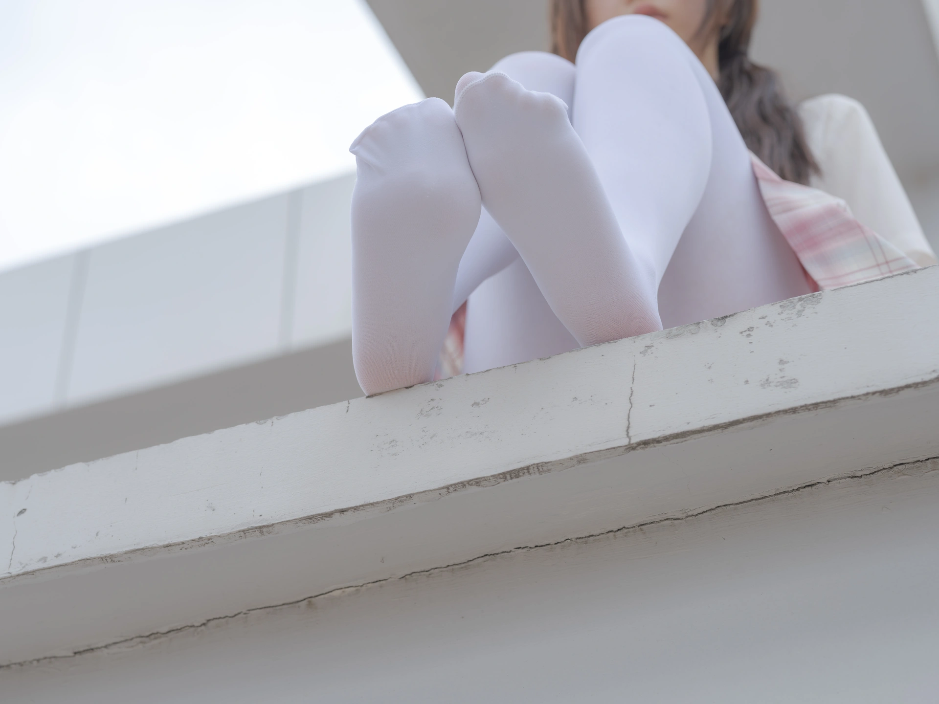 森萝财团写真 – 小圆 试拍 JKJK格子裙插图4